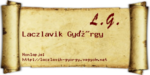 Laczlavik György névjegykártya