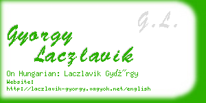 gyorgy laczlavik business card